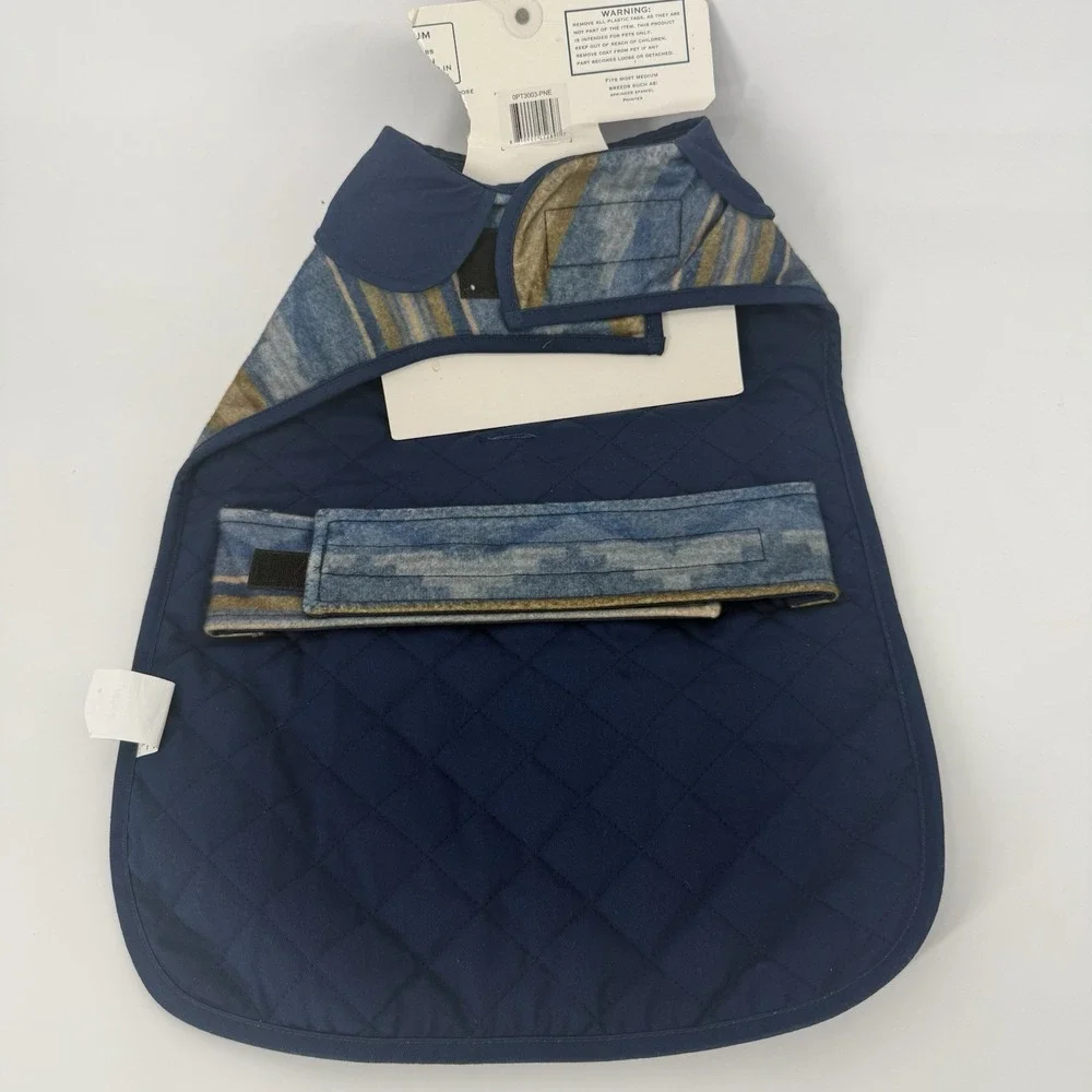 Pendleton Pet‎ Coat Medium Blue Aztec Southwestern Dog Jacket NWT